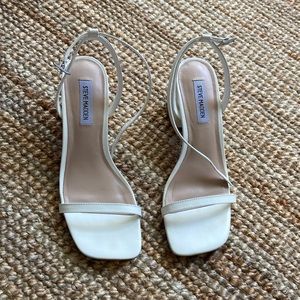 Steve Madden White Audrina Sandals